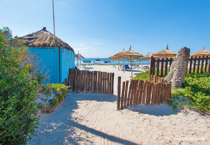 Plage privée de l'hôtel Skanes Serail