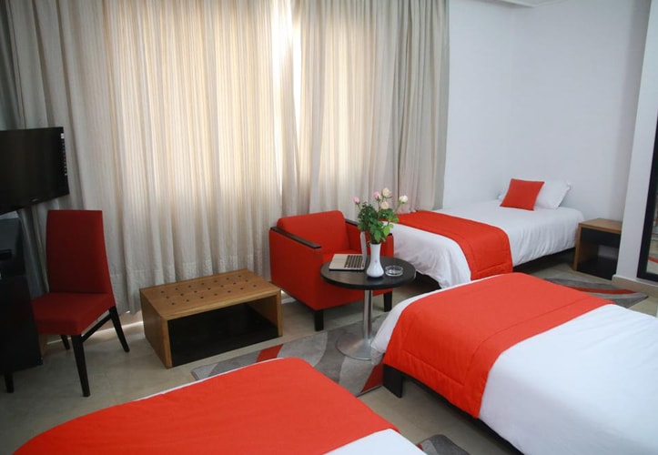 Chambre triple de l'hôtel Le Pacha