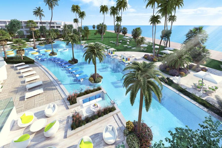 Piscine et espace de loisirs à l'Iberostar Kuriat Palace